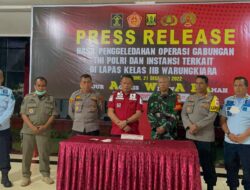 Lapas Warungkiara Gelar Operasi Gabungan dengan APH Guna Hadapi Nataru 2022/2023