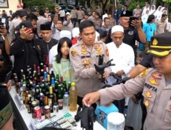 Polres Sukabumi Musnahkan Barang Bukti Hasil Operasi Pekat Lodaya 2023