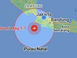 Gempa Bumi di Barat Daya Muarabinuangeun, Berkekuatan 5.7 Magnitudo