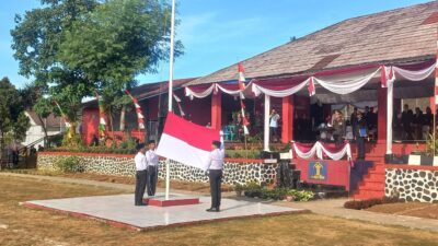 Upacara Peringatan HUT RI ke-78 di Lapas Warungkiara, 2 Napiter Bertugas Mengibarkan Bendera Merah Putih