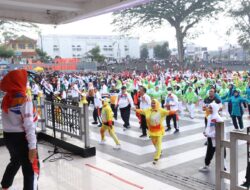 Warnai Peringatan Haornas 2023, Disporapar Kota Sukabumi Lounching Senam Surak Oy