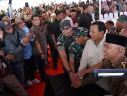 Kunjungan Kerja ke Jampangkulon Kabupaten Sukabumi, Menhan RI Resmikan Bantun Sumur Bor dan Pipanisasi