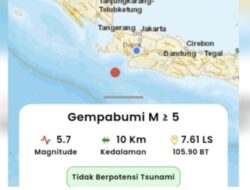 Gempa 5,7 M di Bayah Banten Goncangannya Terasa di Sukabumi
