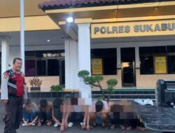 Konvoi Motor Diduga Menggangu Ketertiban Umum, 9 Remaja Digelandang ke Mapolres Sukabumi Kota