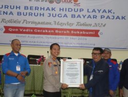 May Day 2024, Kapolres Sukabumi Dianugerahi Penghargaan Polisi Sahabat Buruh