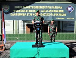 Sertijab Danramil dan Perwira Staf di lingkungan Kodim 0607/Kota Sukabumi.