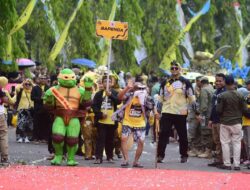 Kura kura Ninja Kreasi Bependa Kabupaten Sukabumi Meriahkan Festival Bunga