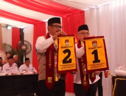 KPU Kab Sukabumi Gelar Pengundian dan Penetapan Nomor Urut Paslon Bupati dan Wakil Bupati Sukabumi 2024, Ini Hasilnya
