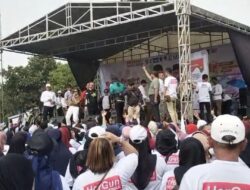 Pasangan Iyos-Zainul Hadiri Event Jalan Santai dan Goes di Cicurug Kabupaten Sukabumi