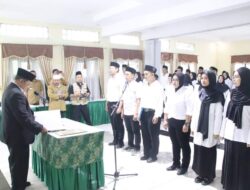 78 Pengawas TPS di Kecamatan Sukabumi Resmi Dilantik