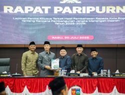 Rapat Paripurna DPRD Sahkan RPJMD Kota Bogor 2025–2029 Jadi Perda