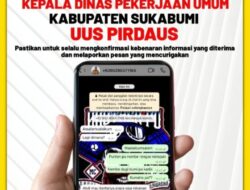 Waspada! Pesan Penipuan Catut Nama Kepala Dinas PU Kabupaten Sukabumi