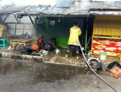 Kebocoran Tabung Gas Picu Kebakaran Warung dan Bengkel di Palabuhanratu