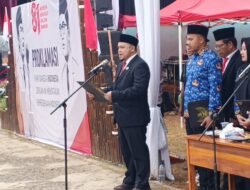 HUT ke-81 RI di Surade, Anggota DPRD Sukabumi Erpa Aris Bacakan Teks Proklamasi